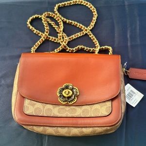 Coach Coated Canvas Signature Madison Shoulder Bag - Tan Rust, One Size